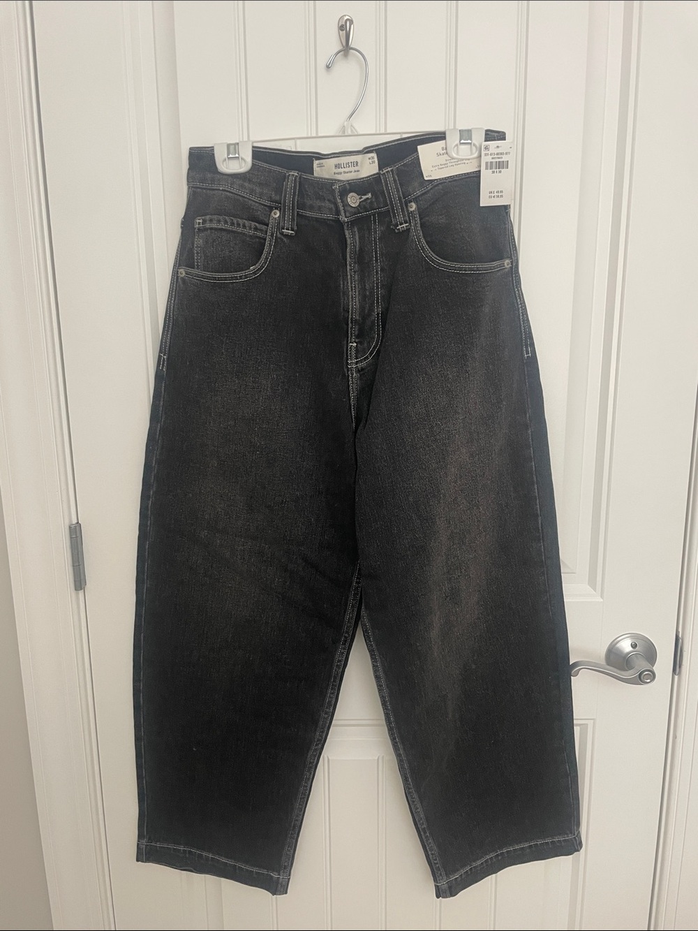 Hollister Black Relaxed Straight Jeans